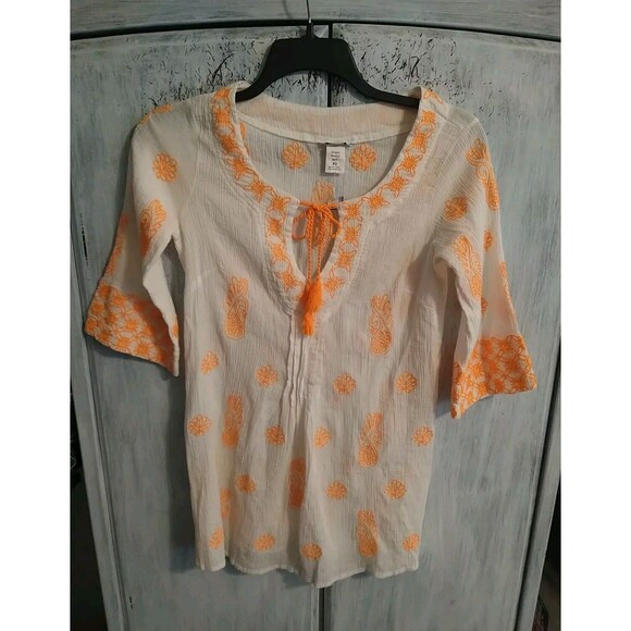 Trina Turk Embroidered Cover Up Xs Beach Boho Cottage Core Feminine - Picture 1 of 9